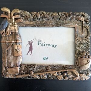 Vintage Golf-Themed Picture Frame — Bronze Finish